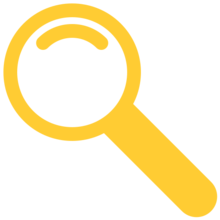 yellow magnifying glass icon